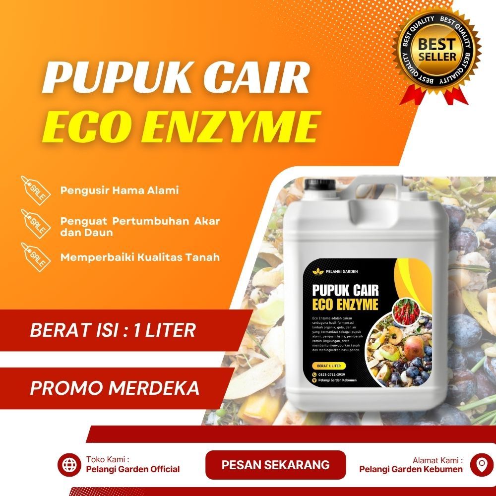 TERLARIS  Pupuk Cair Eco Enzyme Pupuk Cair Cair Isi 1 Liter