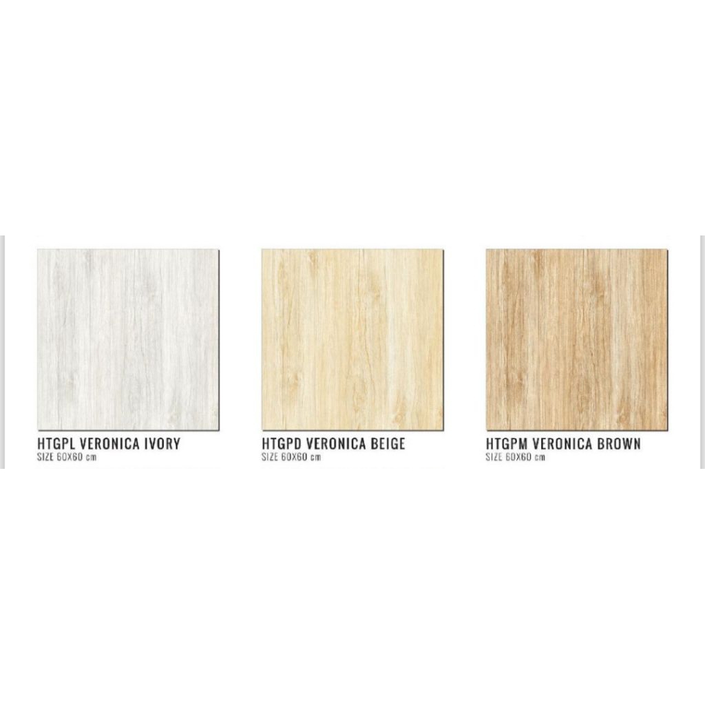 GRANIT MERK IKAD TIPE VERONICA IVORY, BEIGE, BROWN UKURAN 60X60 PERMUKAAN TEKSTURE GLOSSY GLAZED POL