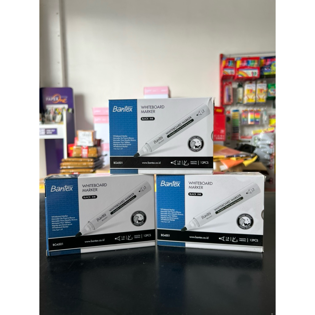 

(12pcs) Spidol Papan tulis Bantex TIDAK PERMANENT 1.8mm