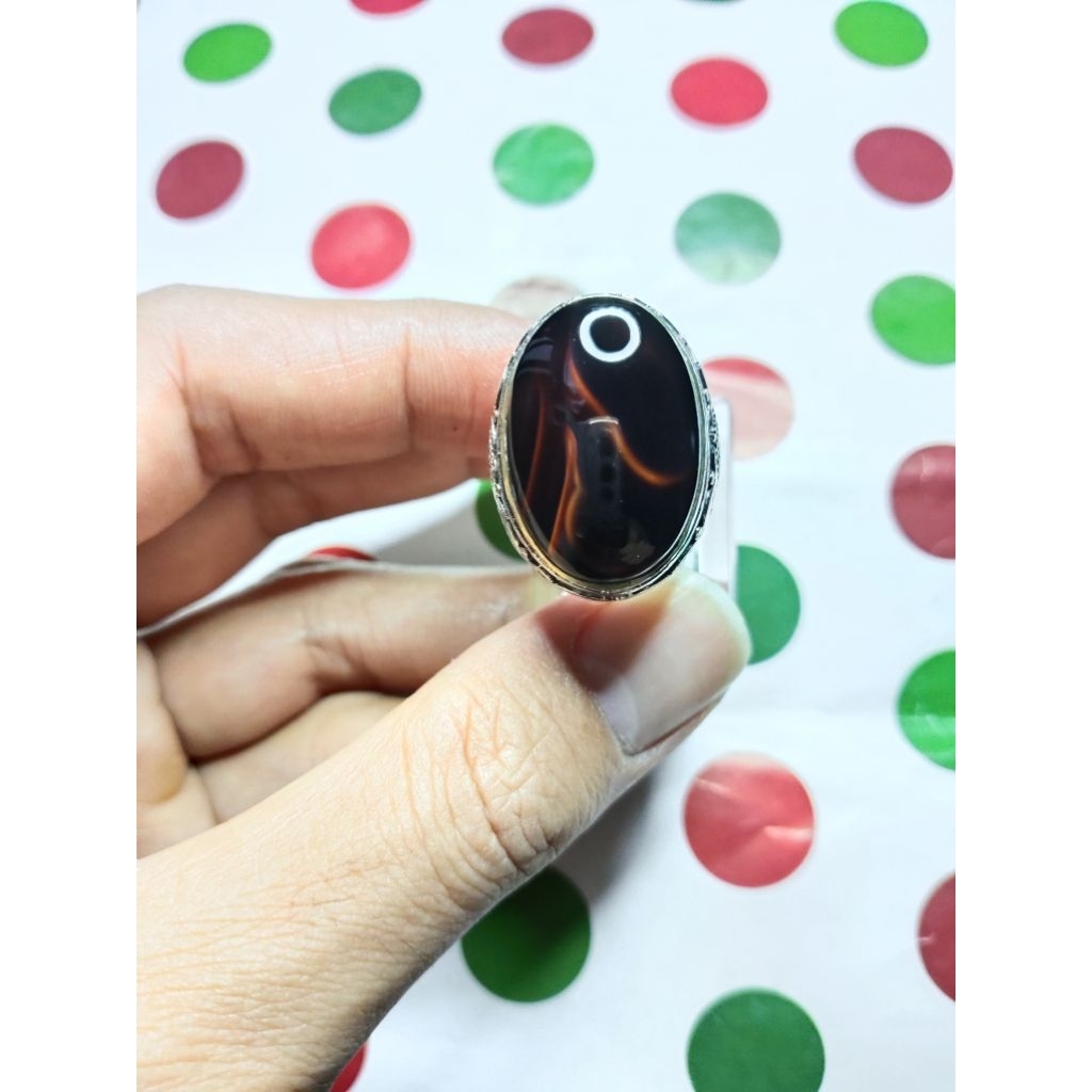 BATU AKIK YAMAN WULUNG MOTIF SULAIMAN JUNDER