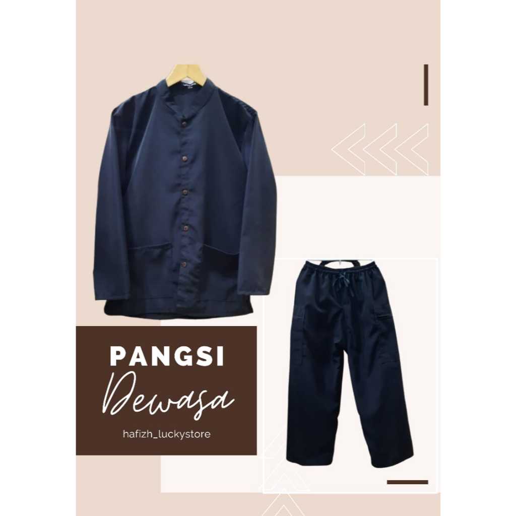 BAJU  PANGSI PRIA DEWASA SATU SETEL / PAKAIAN ADAT SUNDA By Hafizh Lucky Store