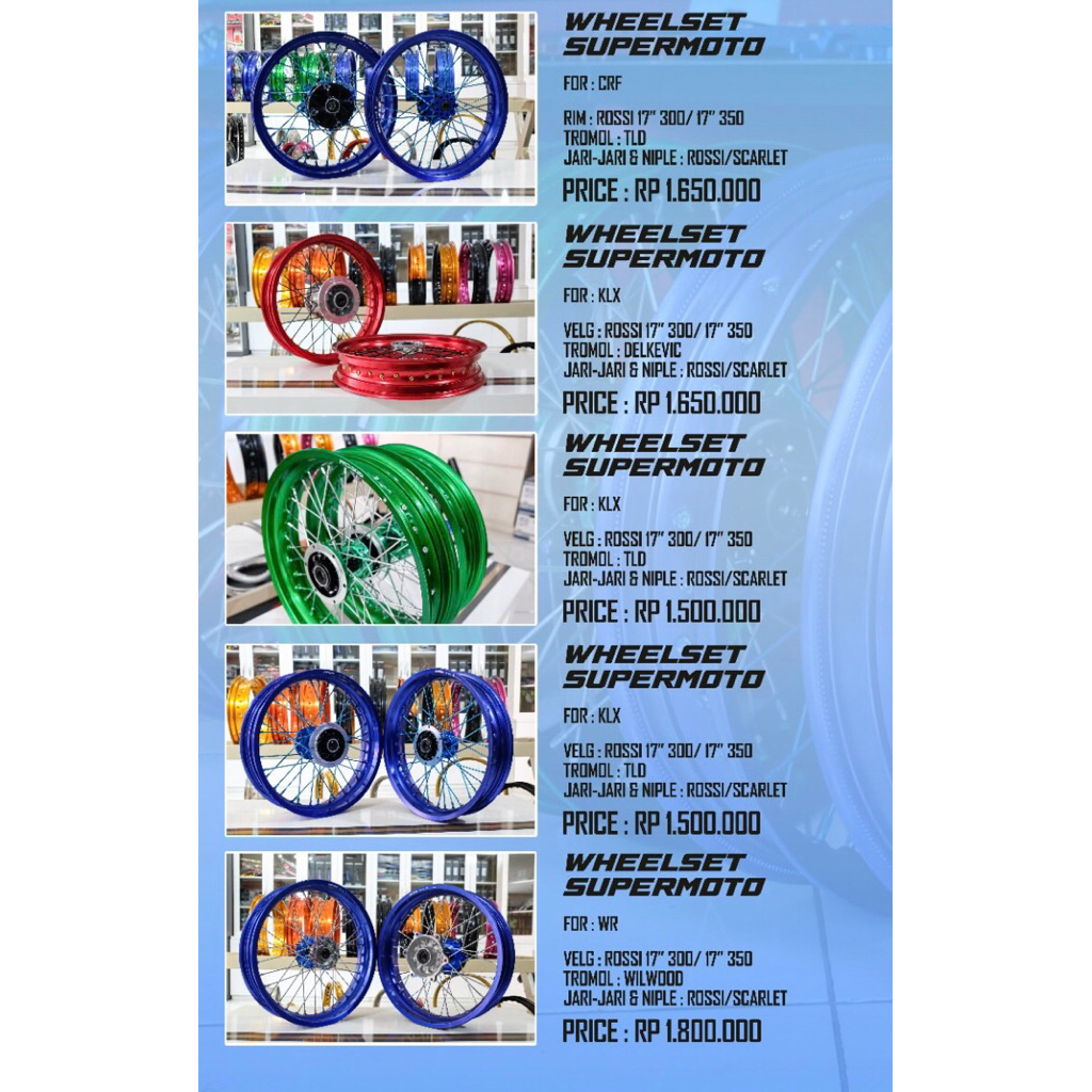wheelset supermoto klx,crf,wr