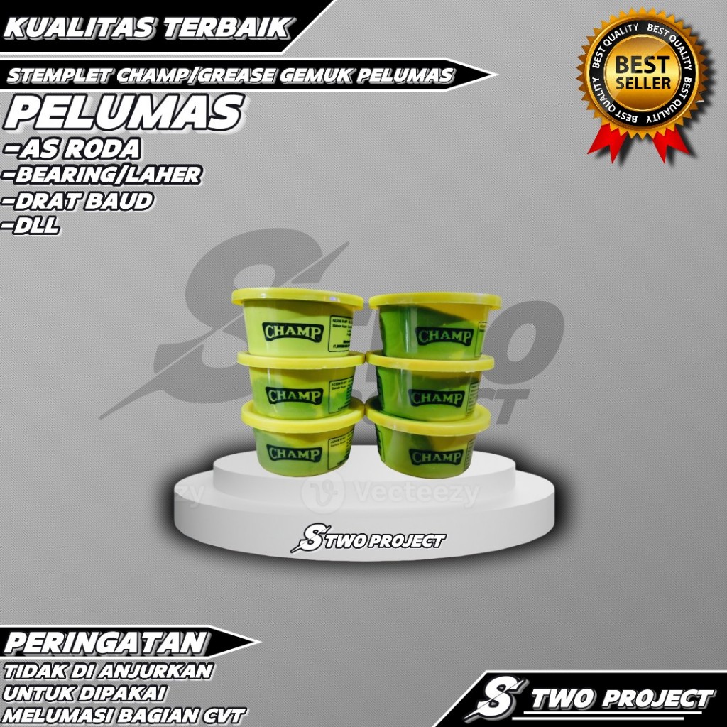 STEMPLET CHAMP/GREASE GEMUK PELUMAS,BEARING RODA,AS RODA DLL