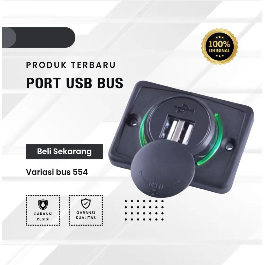 port USB tempat charger hp bus