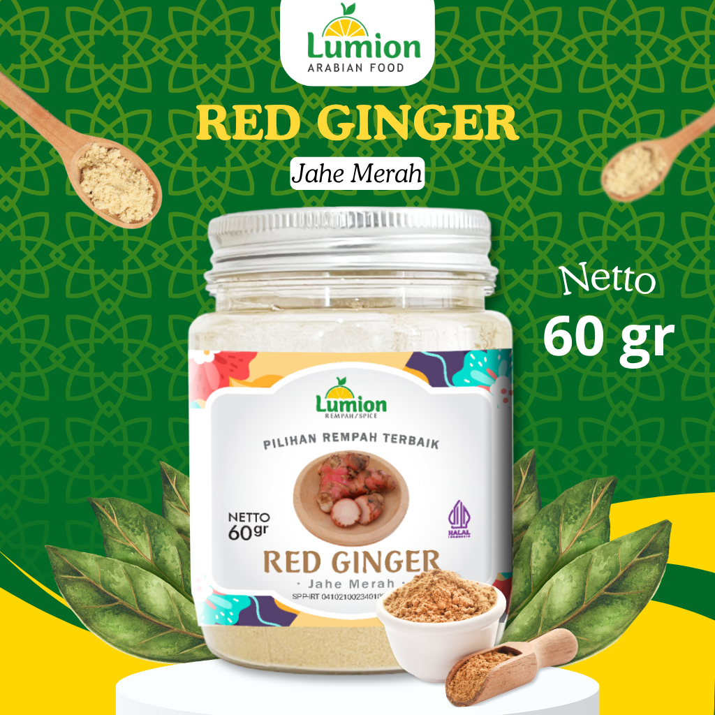 

Lumion Red Ginger 60gr Bubuk Jahe Merah Murni dalam Botol Praktis