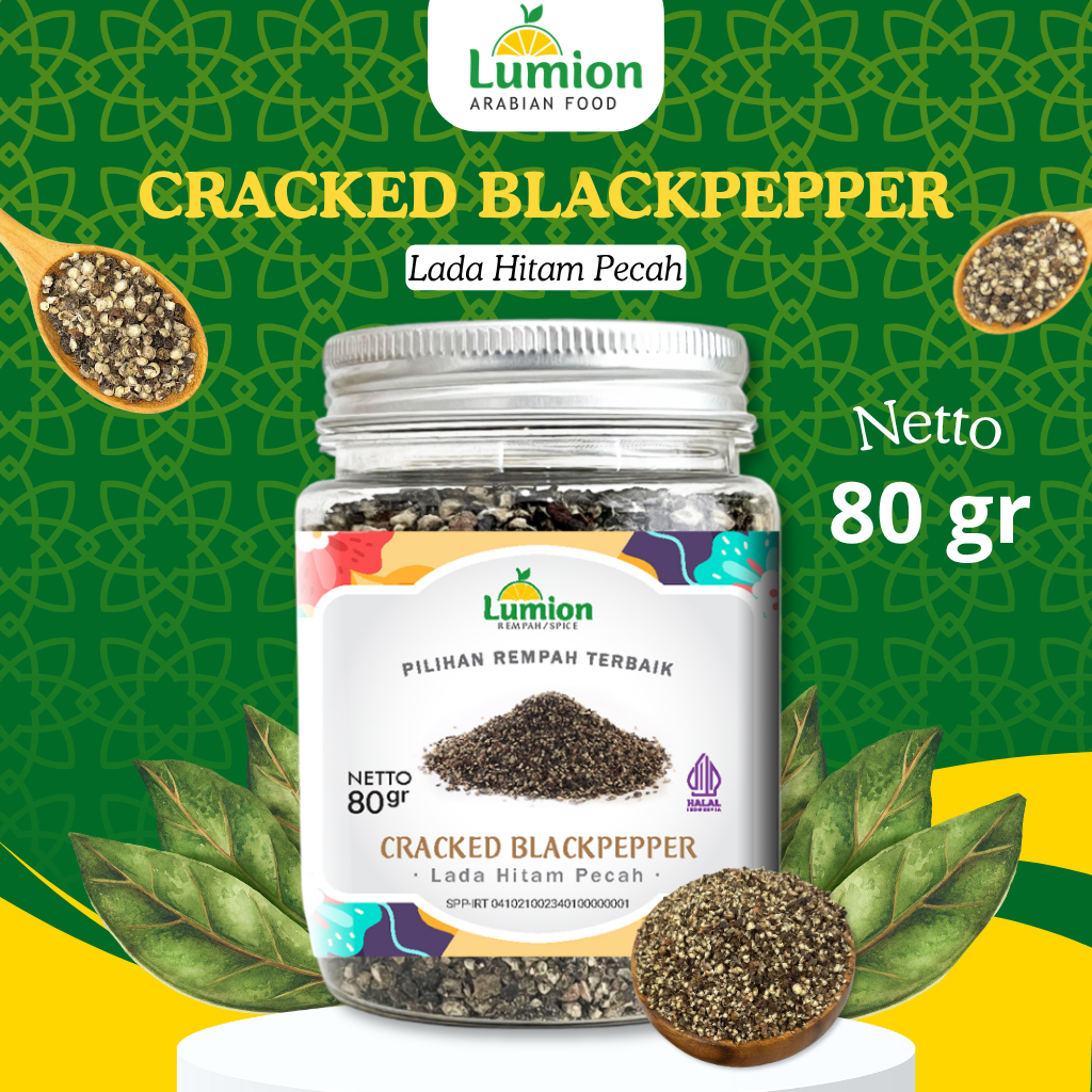 

Lumion Cracked Blackpepper 80gr Lada Hitam Pecah Premium Botol Praktis