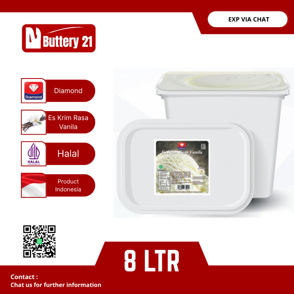 

DIAMOND ICE CREAM VANILLA 8 KR/ES KRIM VANILLA