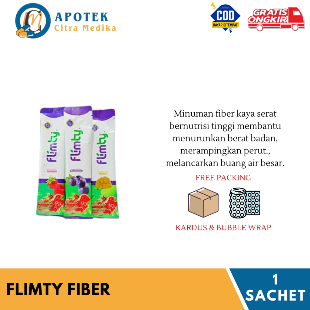 

Flimty Fiber 1 SACHET - Membantu Melancarkan BAB, Menurunkan Berat Badan dan Menjaga Pencernaan