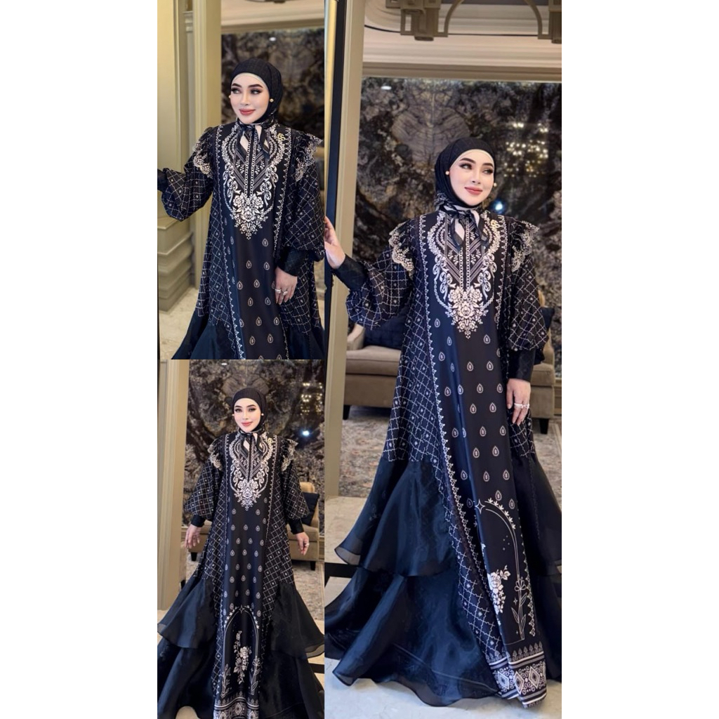 gamis set hijab mewah ori by shellasaukia