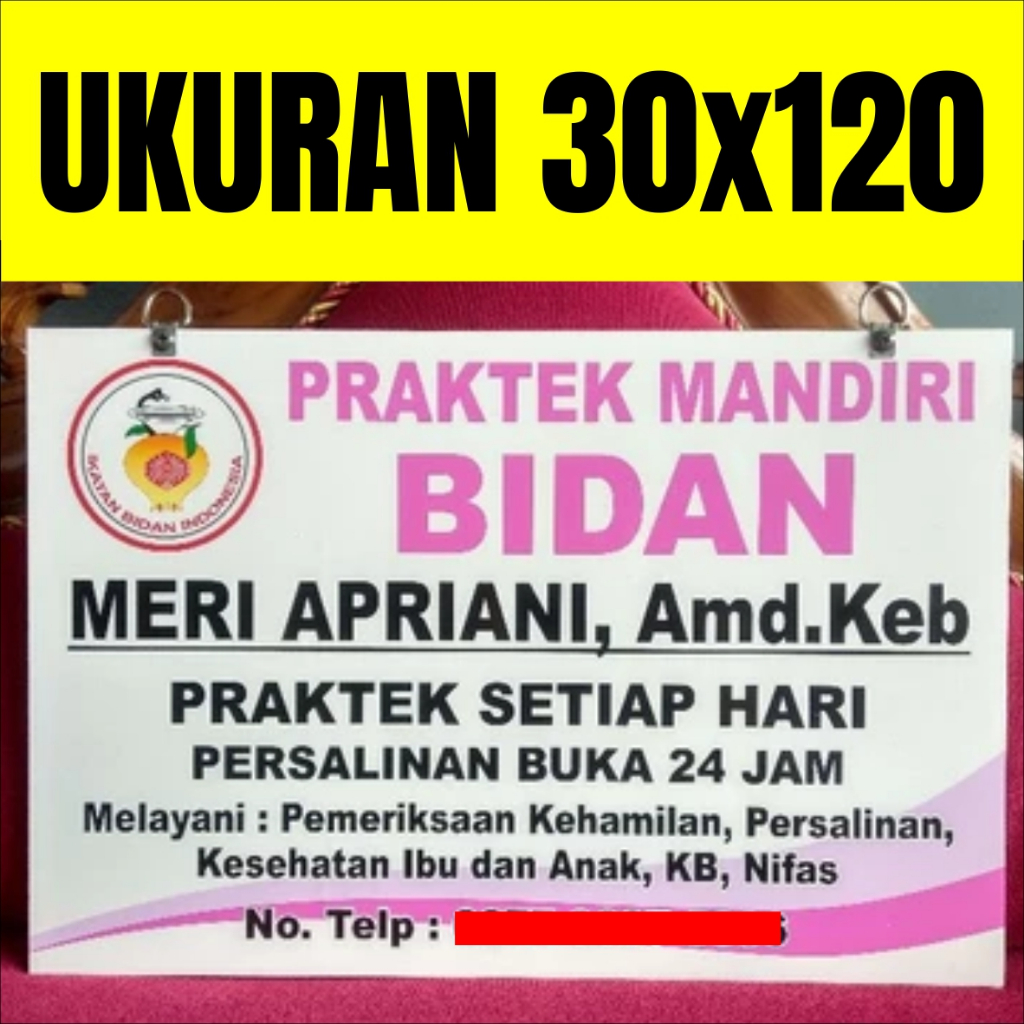 

Papan Nama Acrylic 30x120 Papan Nama Dokter Plang Bidan Praktek Sekolah Sign Label 30*120 Akrilik