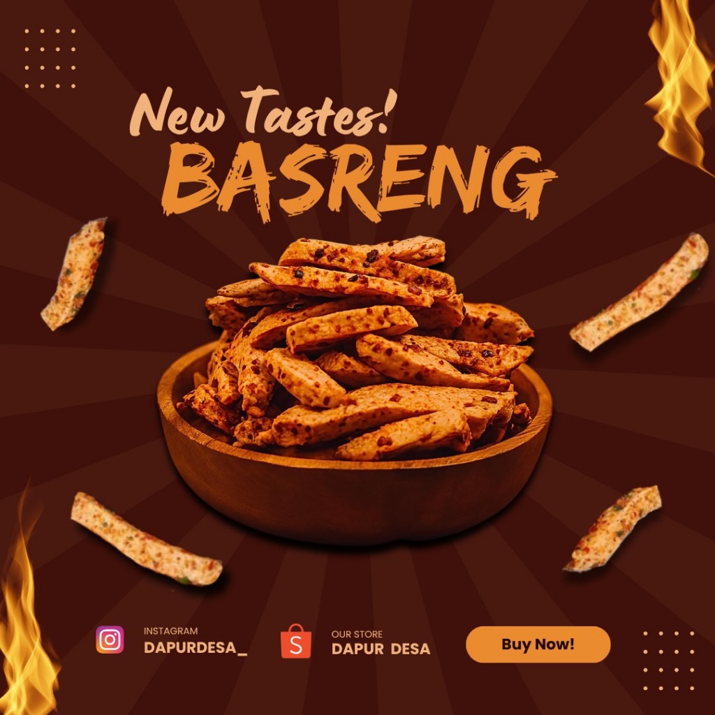 

Basreng Rasa Pedas Daun Jeruk & Original Potongan 1KG