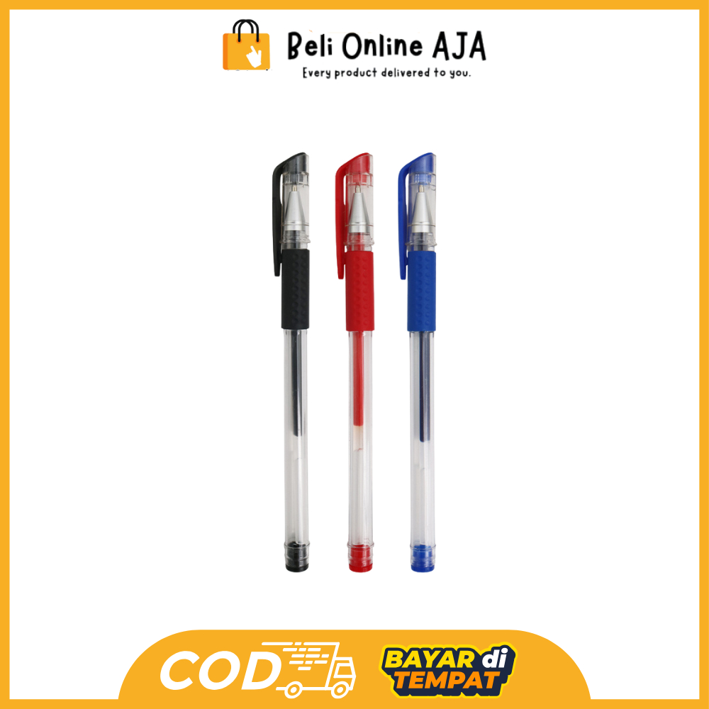 

BOA Pulpen Gel Ink Pen Bullet Tip 0.5mm Pena Alat Tulis Hitam Merah Biru Y1991