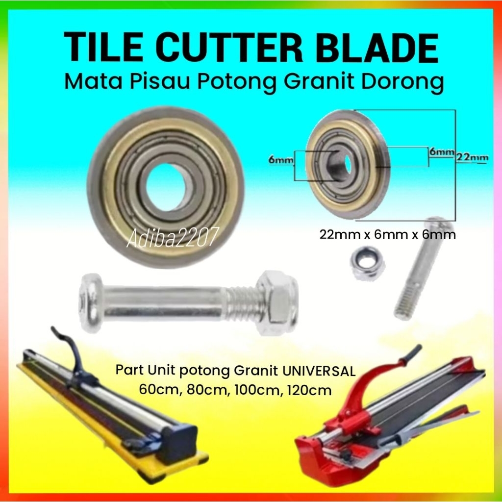 Mata pisau potong granit keramik roda bearing/part pisau alat potong granit keramik dorong manual