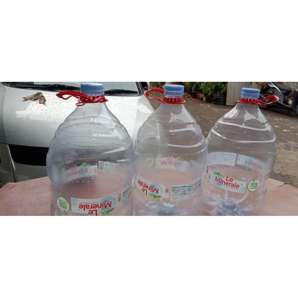 GALON LE MINERALE BEKAS UKURAN 15 LITER, KOSONG TANPA ISI