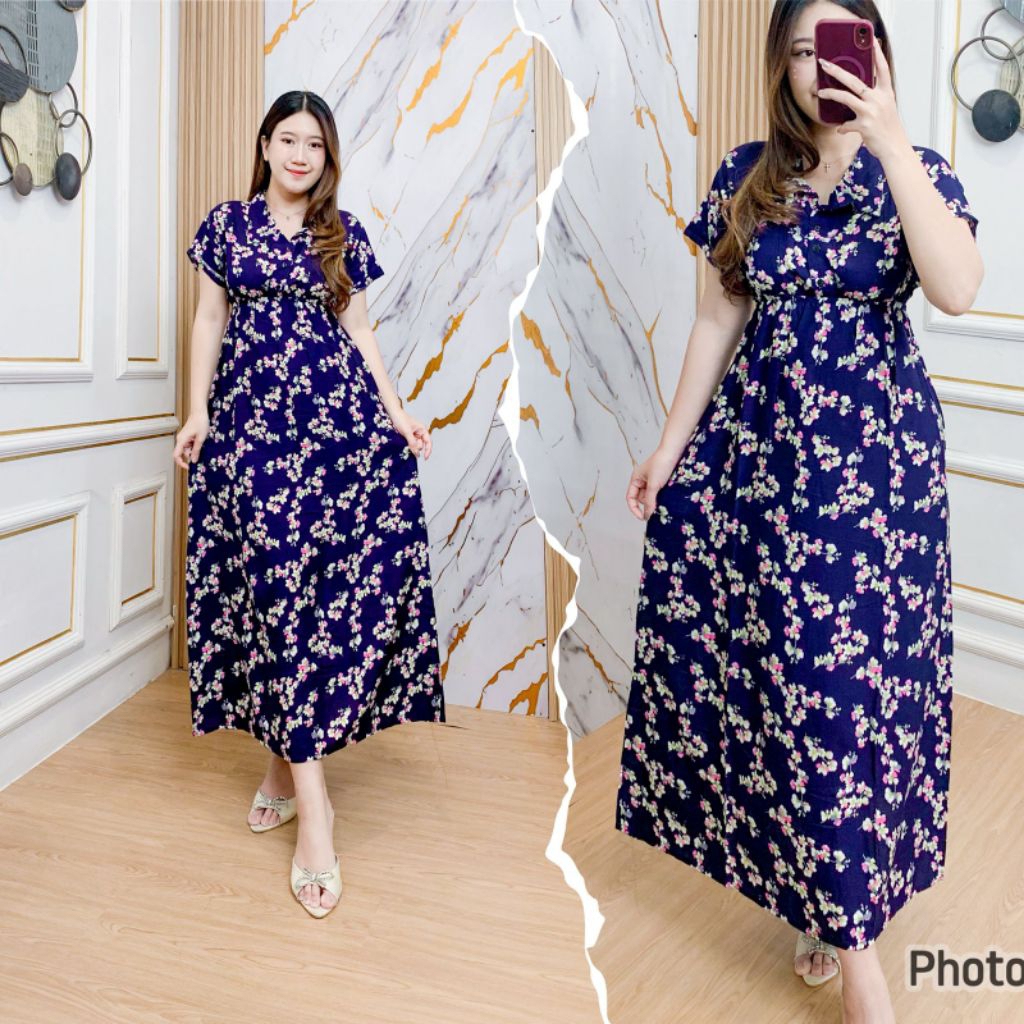 Nana roseus/daster kerah kancing/daster kerah shanghai