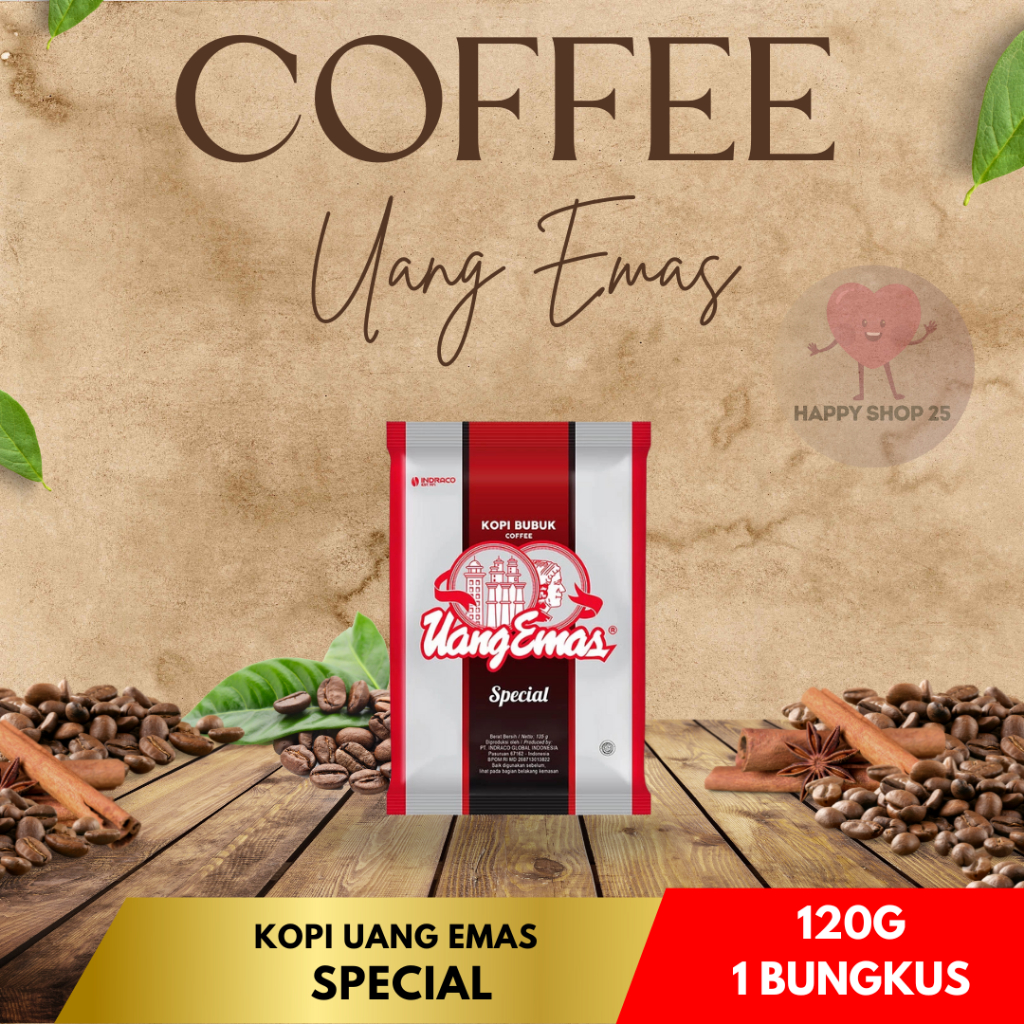 

Kopi Uang Emas Special 120g kopi hitam kopi bubuk