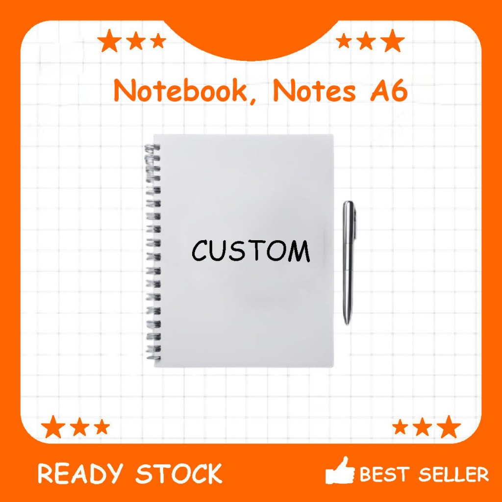 

Notes A6, Notebook A6, Buku Catatan A6 Custom Gambar, Logo, Merchandise – 50 Halaman aesthetic