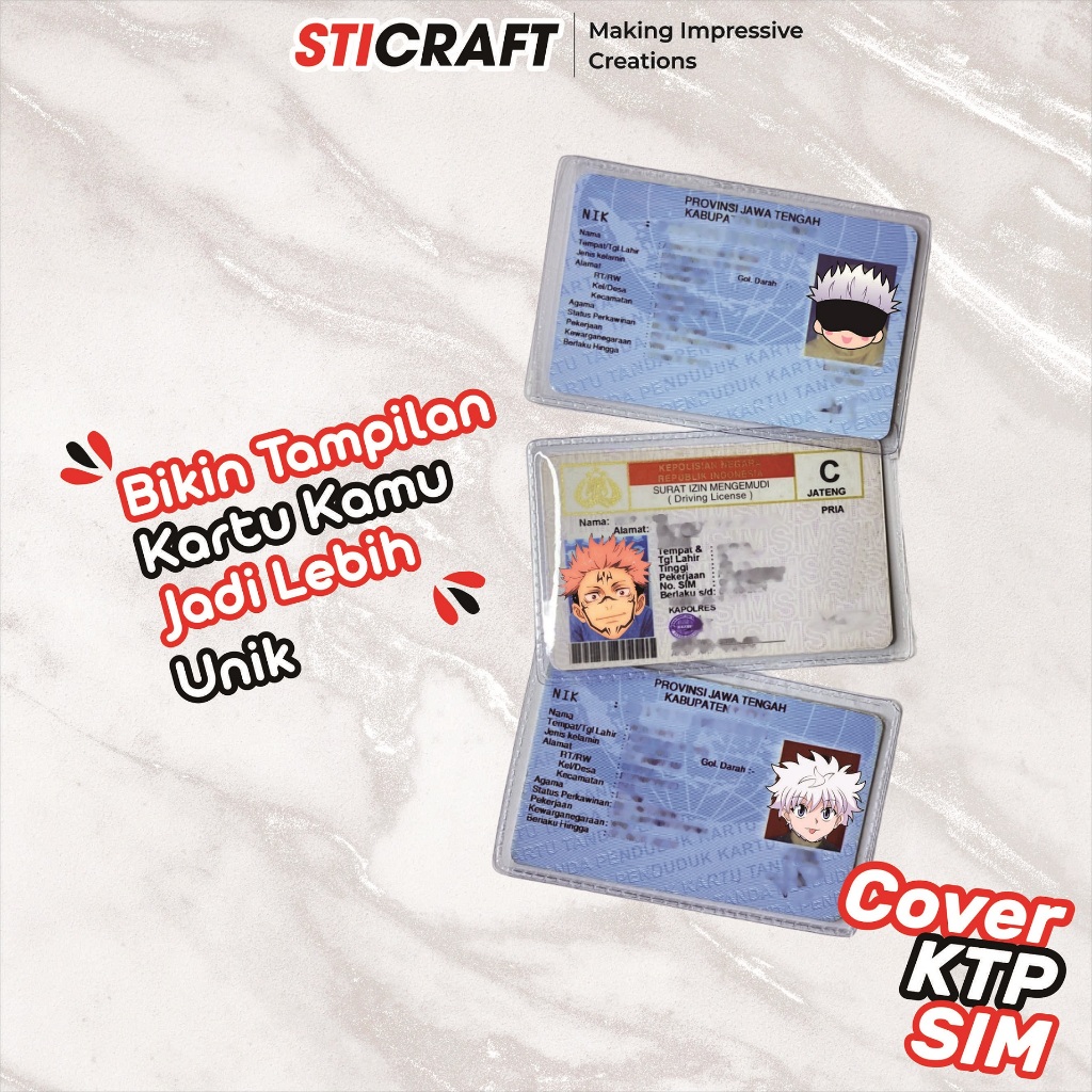 

Cover Pelindung Kartu Identitas KTP SIM Karakter Jujutsu Kaisen / Cover KTP Karakter