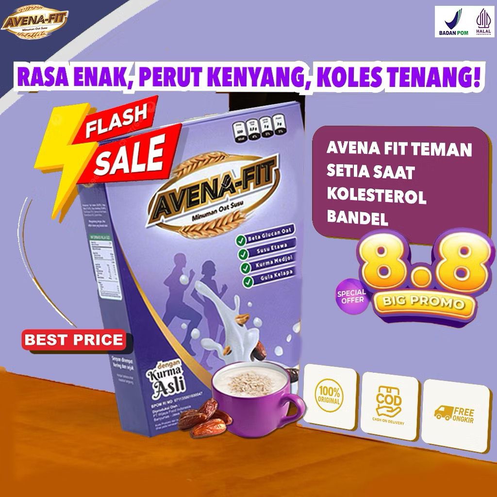 

Avenafit - Solusi Ampuh Turunkan Kolesterol Jahat - Avena Susu Tinggi Nutrisi Dan Serat Bantu Jaga Kesehatan Jantung