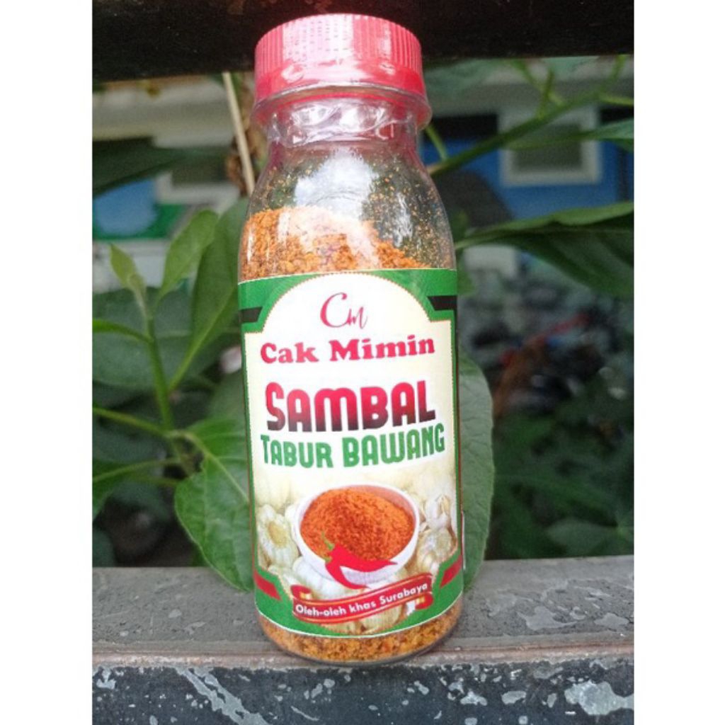 

sambal tabur bawang cak mimin | oleh oleh khas surabaya | bumbu instan