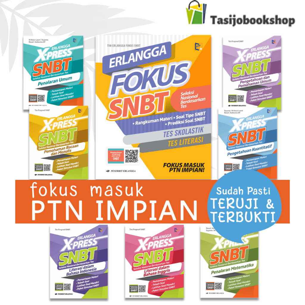 Buku SNBT - Fokus SNBT - Xpress SNBT - Original - Penerbit Erlangga