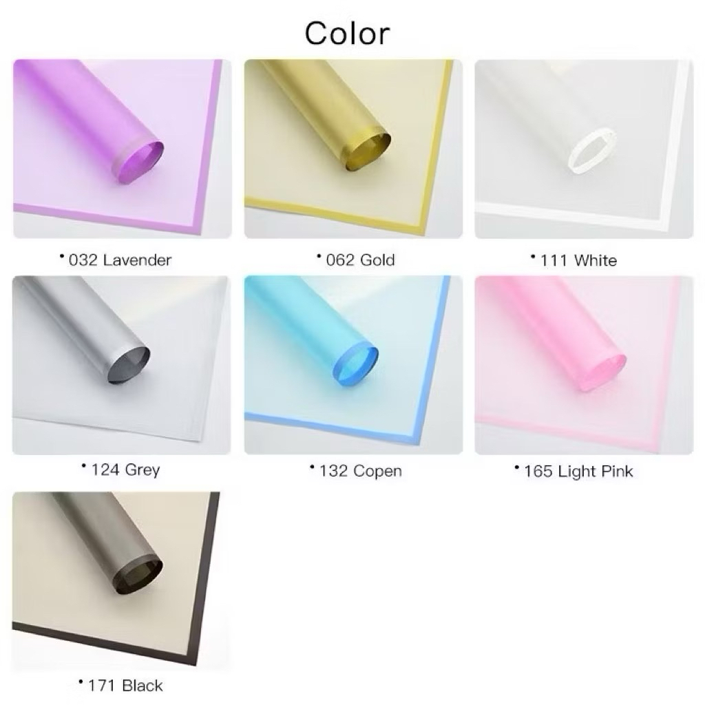 

Kertas Cellophane Transparan Warna Hitam 20 Lembar / Kertas Buket Murah / Flower Wrapping