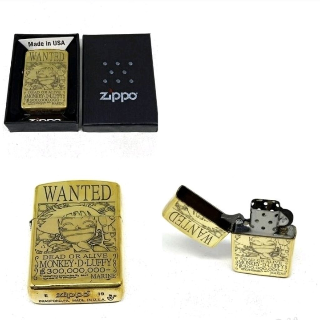 Zippo Wanted Monkey D.Luffy Limited Mancis Korek Api Aksesoris Unik