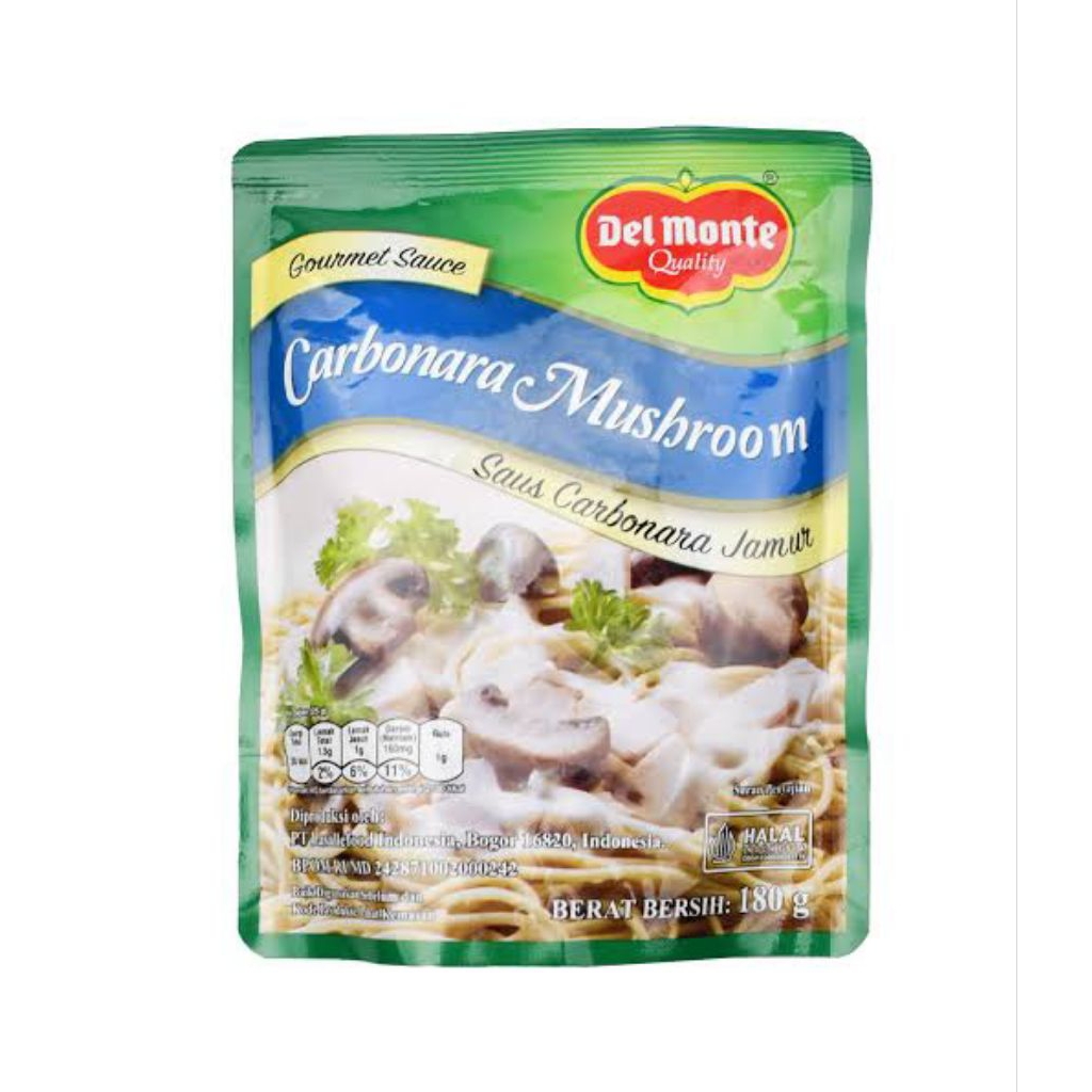 

Del Monte Saus Pasta Carbonara Mushroom 180 gram