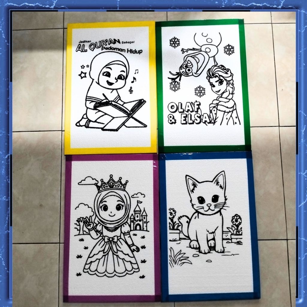 Styrofoam Melukis Anak Jumbo 50cm x 33cm ( MIN BELI 6 CPS) Sterofom Lukis Anak Gambar Gabus Karakter