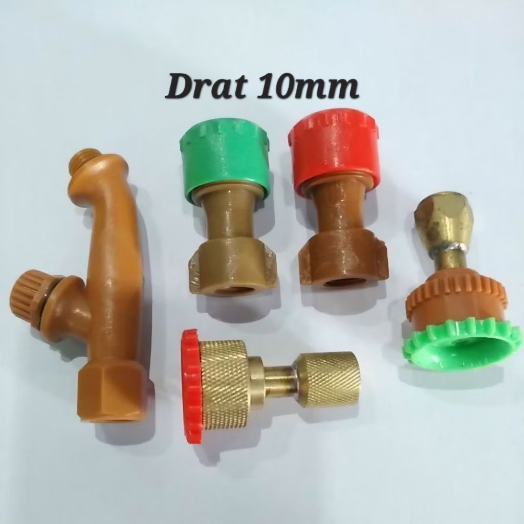Spuyer drat 10mm Tangki sprayer PB16 Malaysia Sambungan bengkok cabang Twin Elbow Nozzle nosel nozel