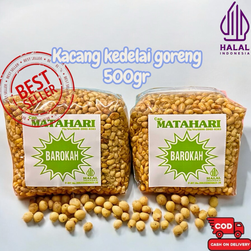 

kacang kedelai goreng isi 500gram Cap BAROKAH MATAHARI