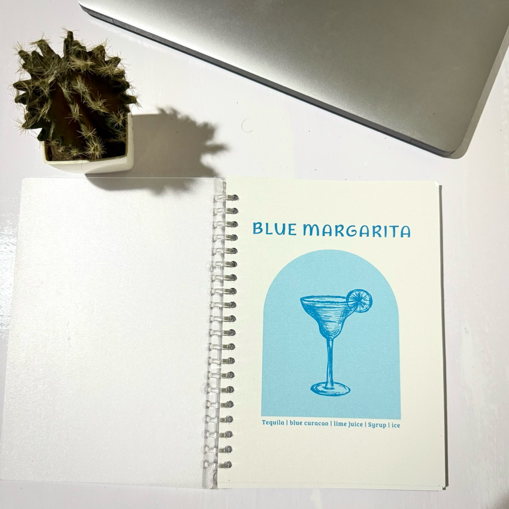 

Binder A5 Estetik Custom - Margarita Warna Blue | Loose Leaf | Planner Notes Lucu