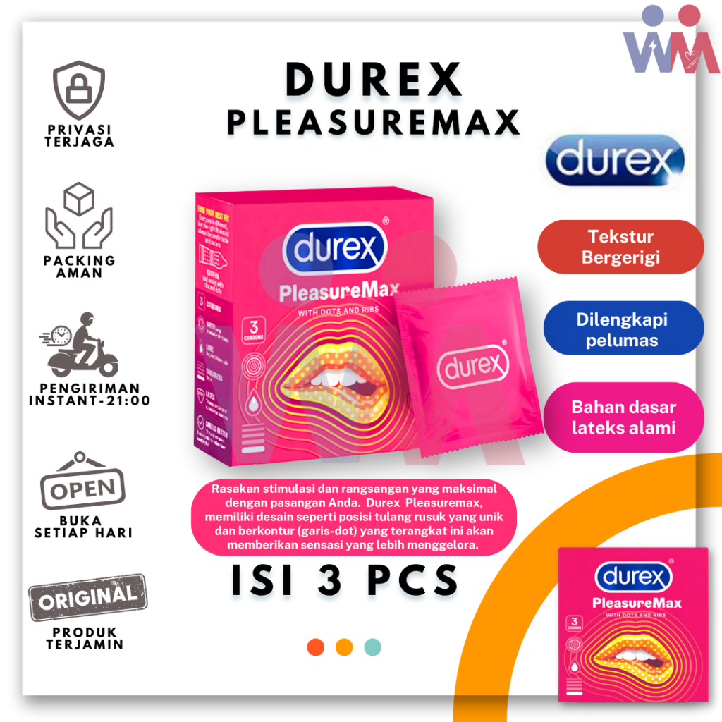 Durex Kondom Pleasuremax – 3 Pcs
