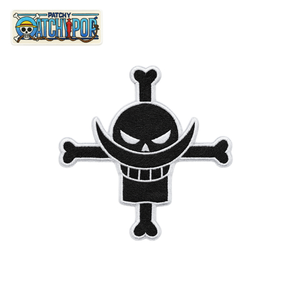 Iron Patch Bordir One Piece Whitebeard – Emblem Jahit/Tempel Jaket, Tas, Kostum Anime