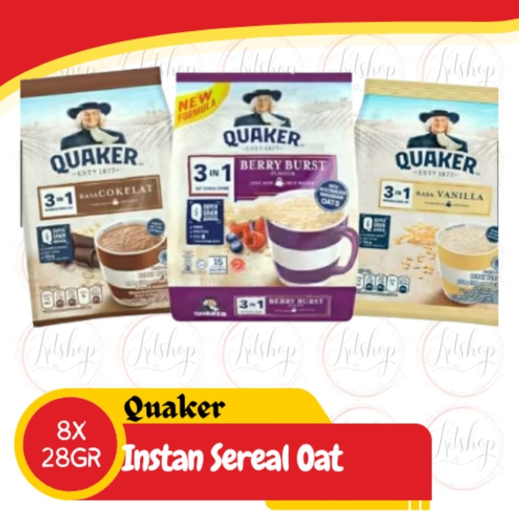 

Quaker Minuman Instan Seral Oat 3in1 (8x28g)