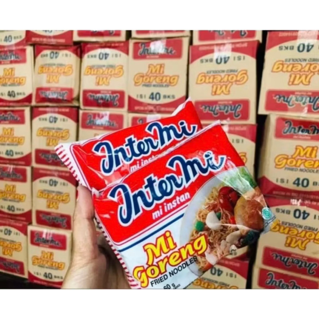 

INTERMIE Goreng 60gr (1dus isi 40pcs) Food Noodles Instan