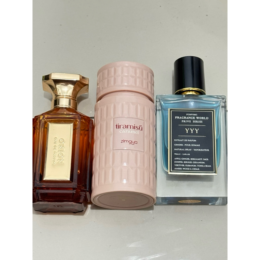 preloved parfum velixir, zimaya, dan fragrance world