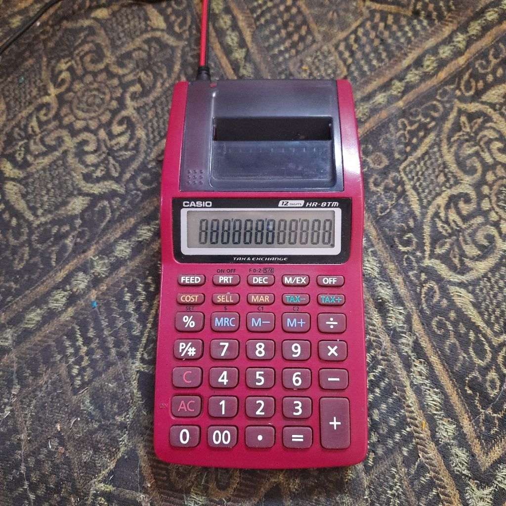 

CASIO HR-8TM Printing Calculator bekas nyala butuh service printer