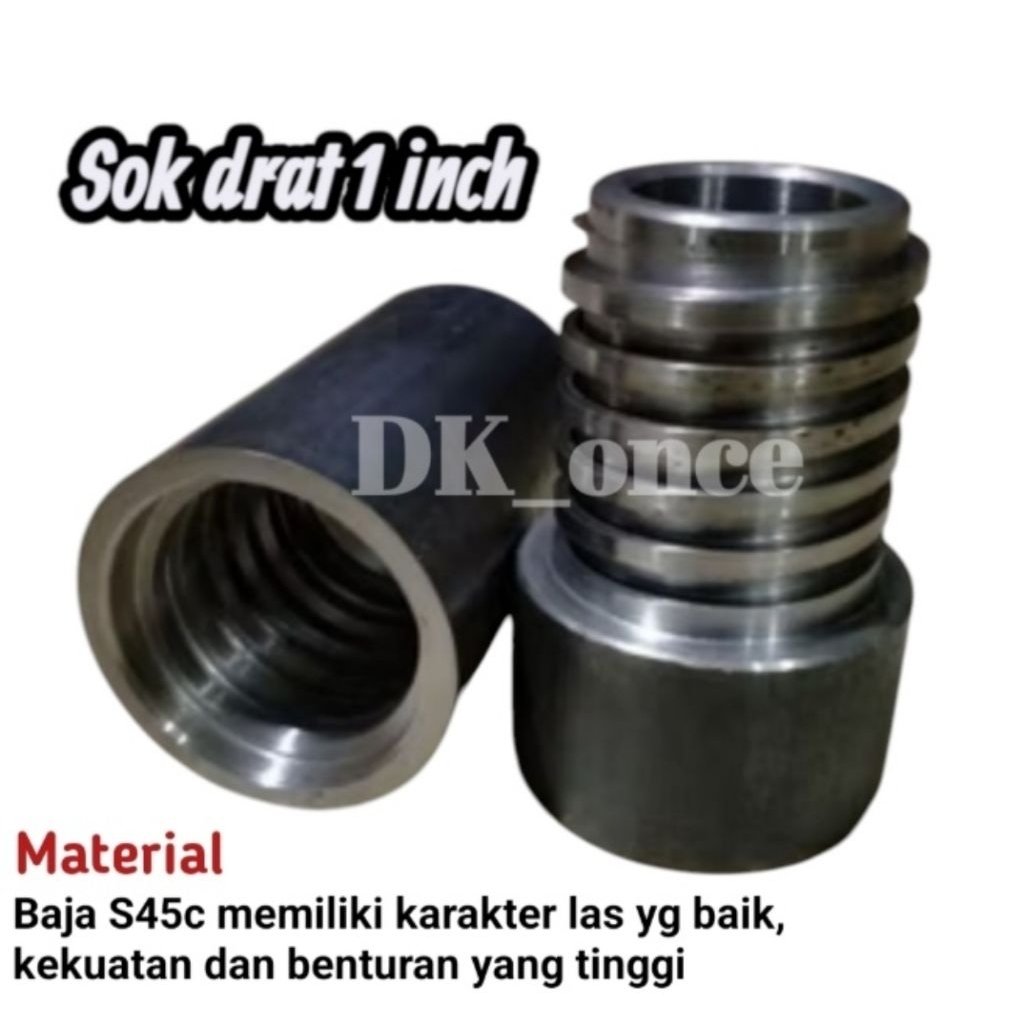 Sok drat 1 inch - Sambungan pipa bor sumur - Sumur bor .