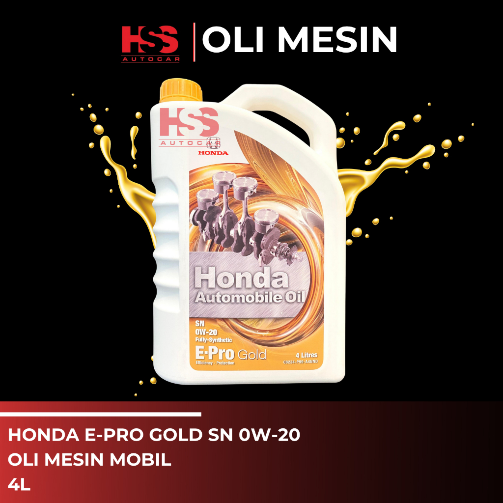 OLI HONDA AUTOMOBILE OIL E-PRO GOLD 4L SAE 0W-20 SN / OLI HONDA EPRO GOLD