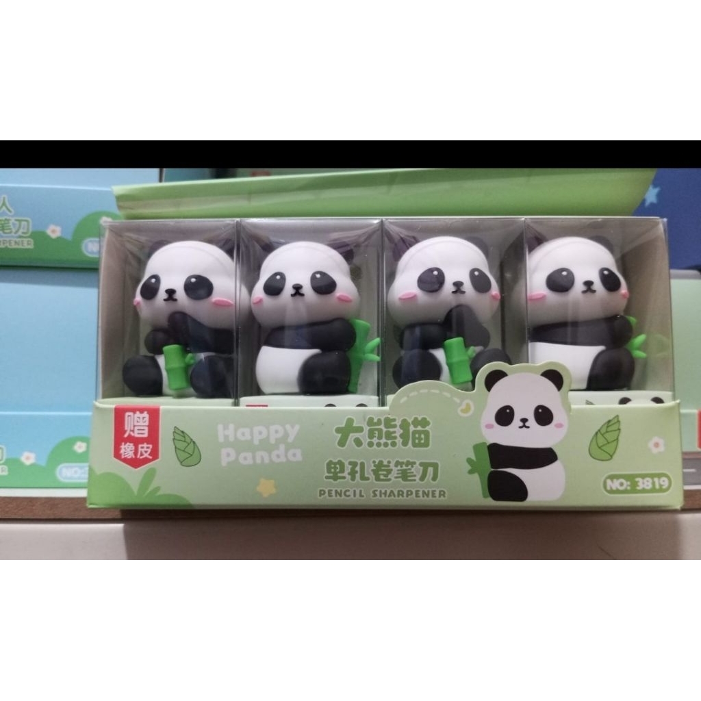 

Rautan Mini Cute Panda Ice Cream Burger 1Box isi 24pcs || Rautan Mini || Pencil Sharpener