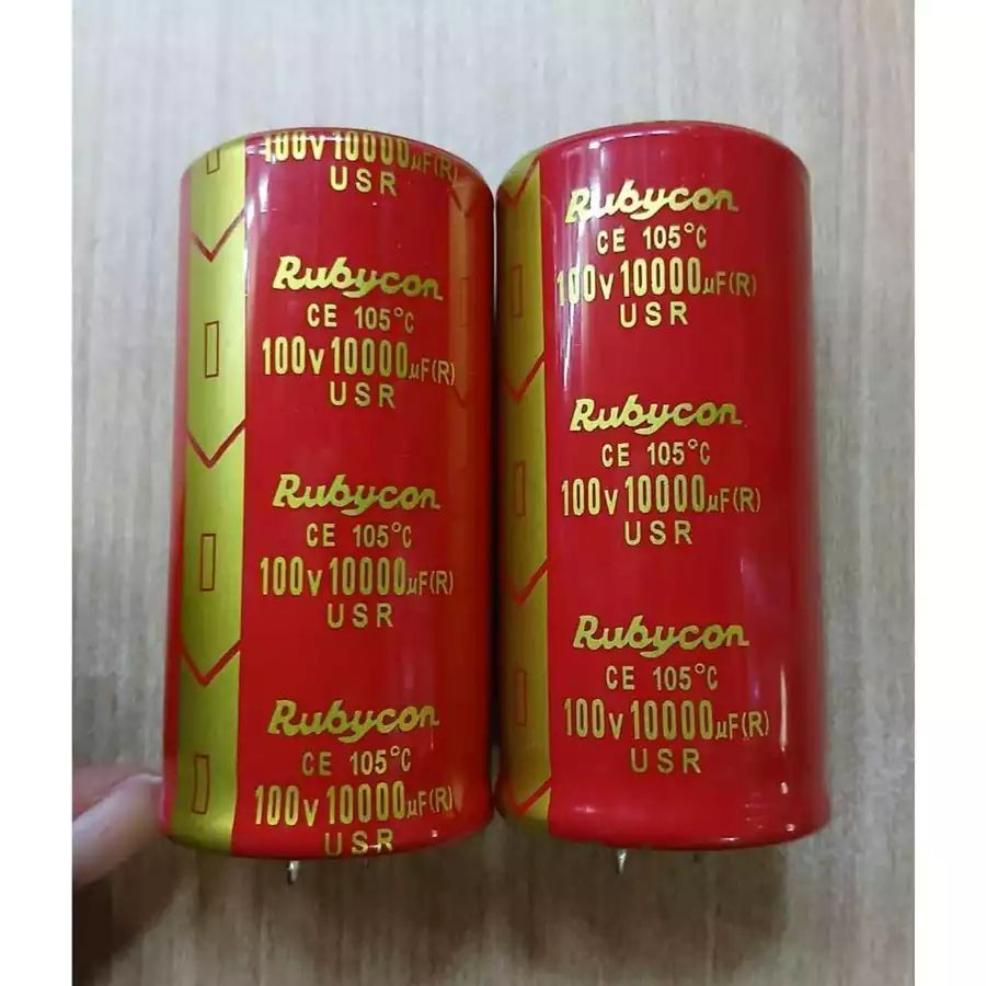Elco Capasitor 10000uf 100v RUBYCON elko kapasitor 10000 uf 100v MERAH / Elco Rubycon 10000uf 100v O