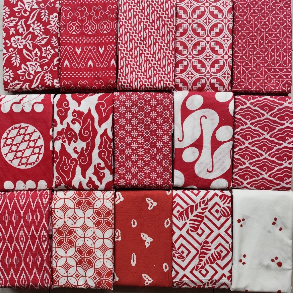 Kain Batik Merah Putih / kain merah putih / batik merah putih