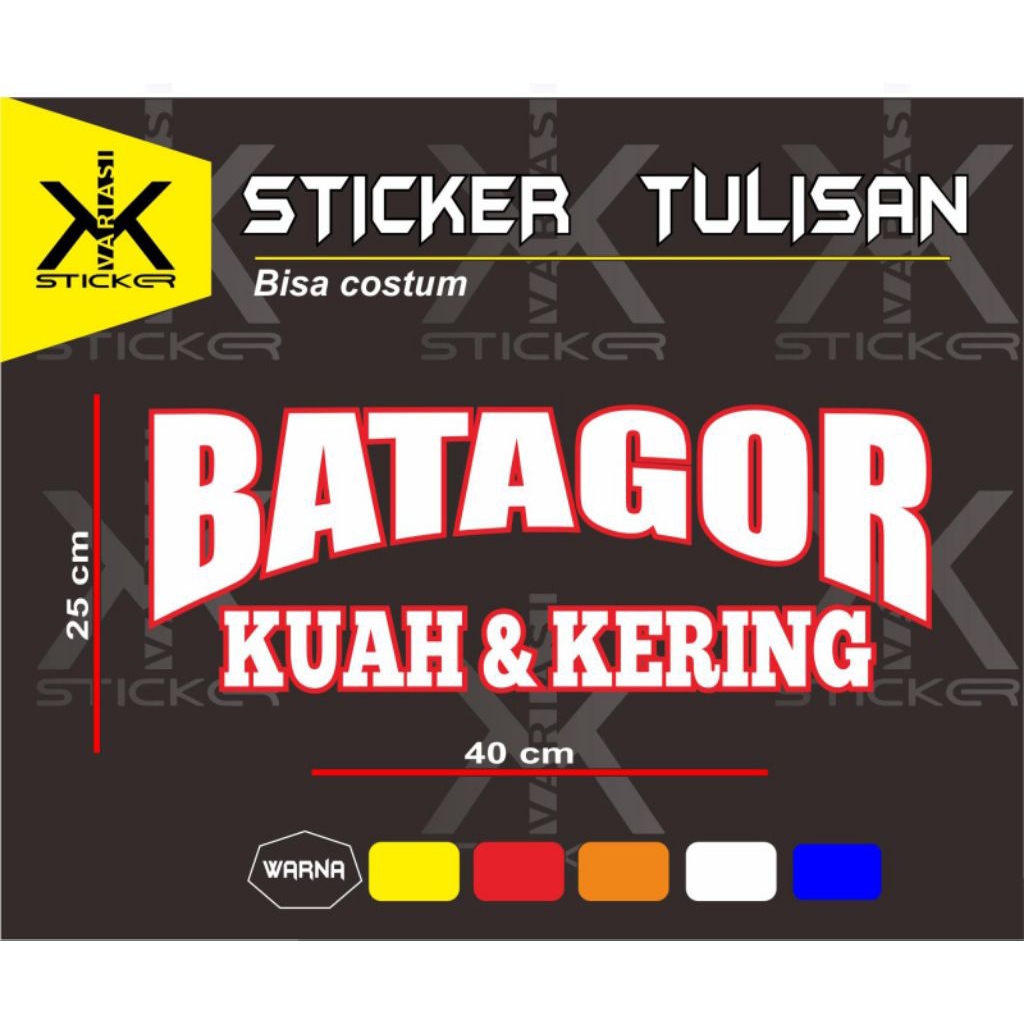 

sticker cutting batagor ukuran 25 x 40 cm