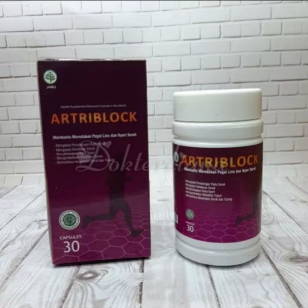 ARTRIBLOCK Kapsul Herbal Sendi, Nyeri Sendi Pengapuran tulang Bpom aman