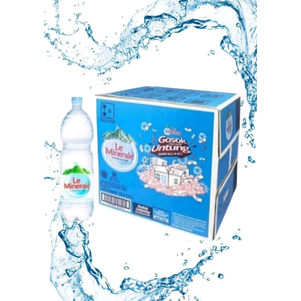 

Le Minerale Air Botol 1500 ml ( 1 dos isi 12 botol )