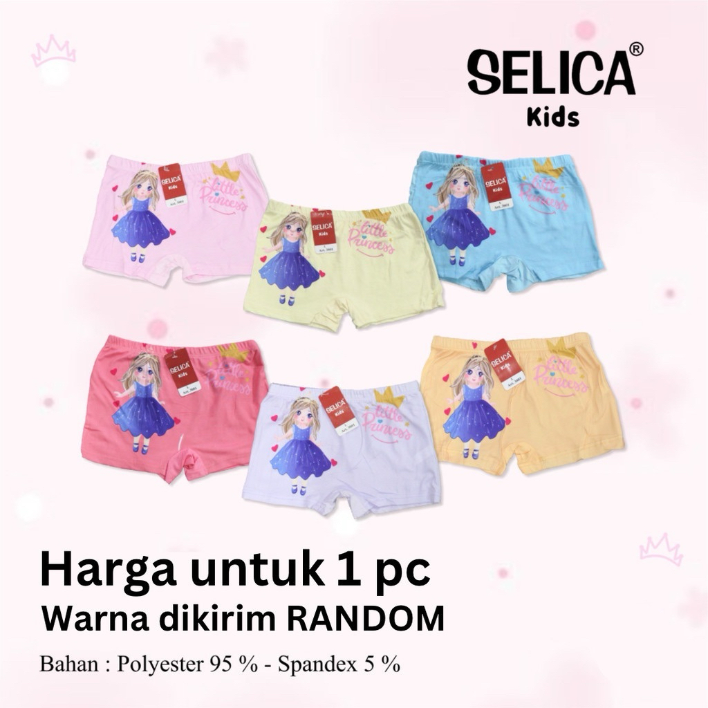 Celana Dalam Anak Wanita Boxer Halus Bermotif Anak Selica Kids