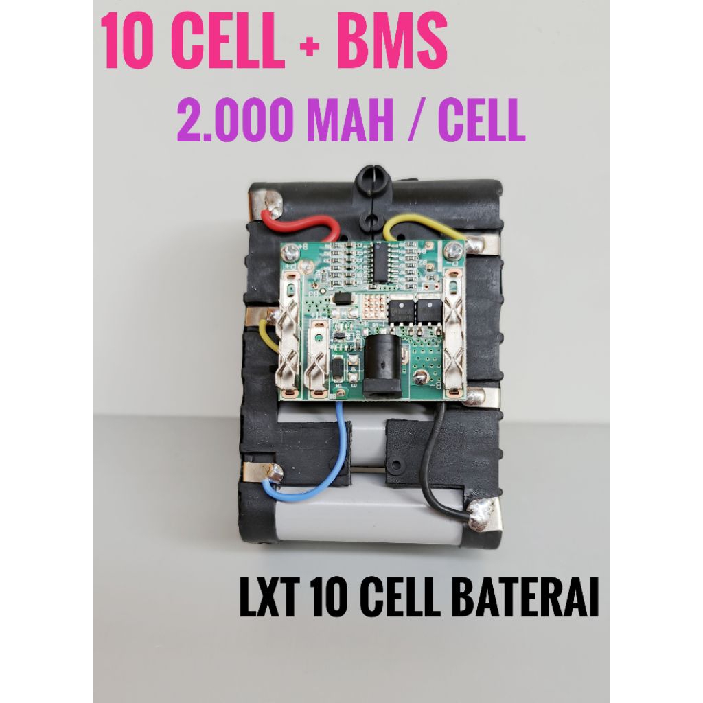 PROMO.... PENGGANTI BATERAI MAKITA 2.000 MAH BATERAI 18650 10 CELL BATERAI BMS