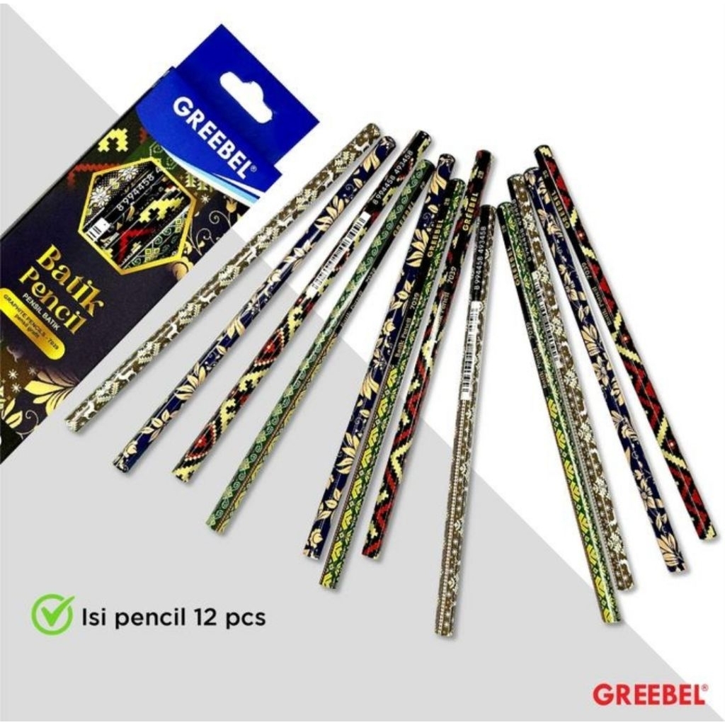 

Greebel Graphite Pencil 2B 7039 Batik isi 12 pcs