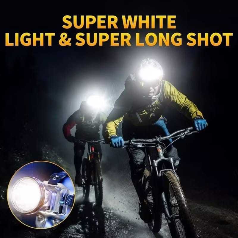 Super Terang Sentar Kepala 300 Watt Lampu Senter Camping Senter Kepala Power Bank Headlamp